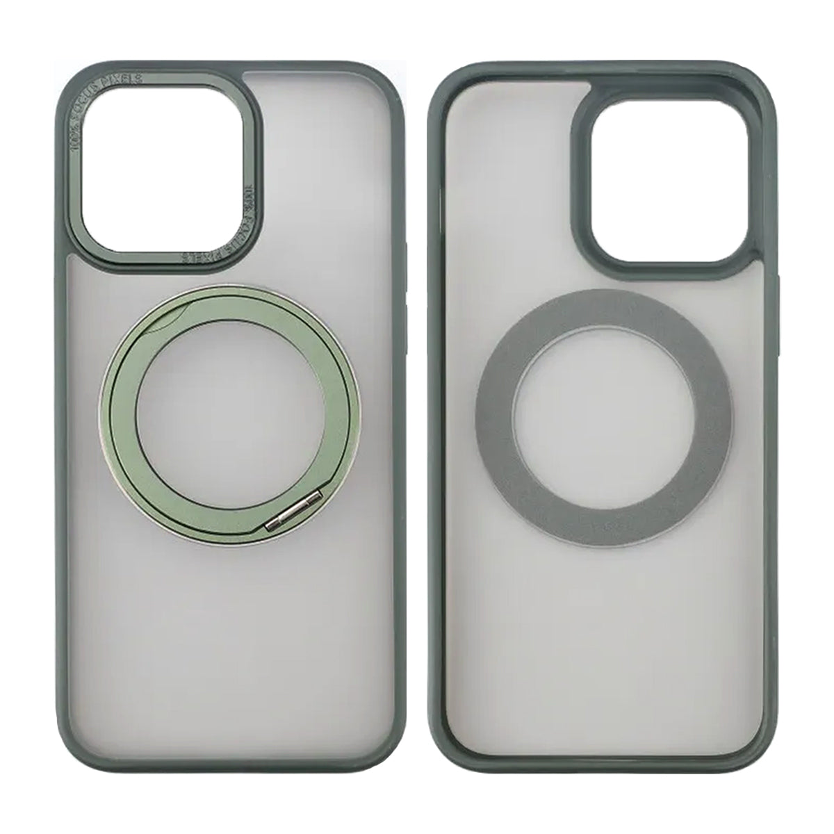 iPhone 15 Pro Max Skal med MagSafe Stativ Rvelon - Grön