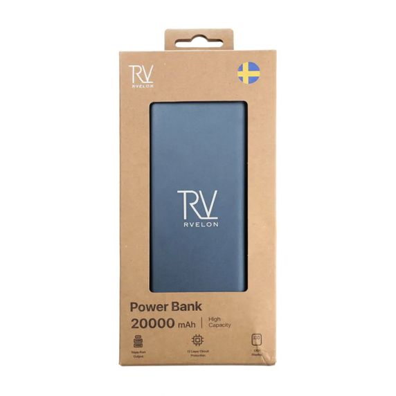 Powerbank 20000 mAh Rvleon - Blå