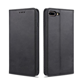 iPhone 7/8 Plus Plånboksfodral Magnet Rvelon - Svart