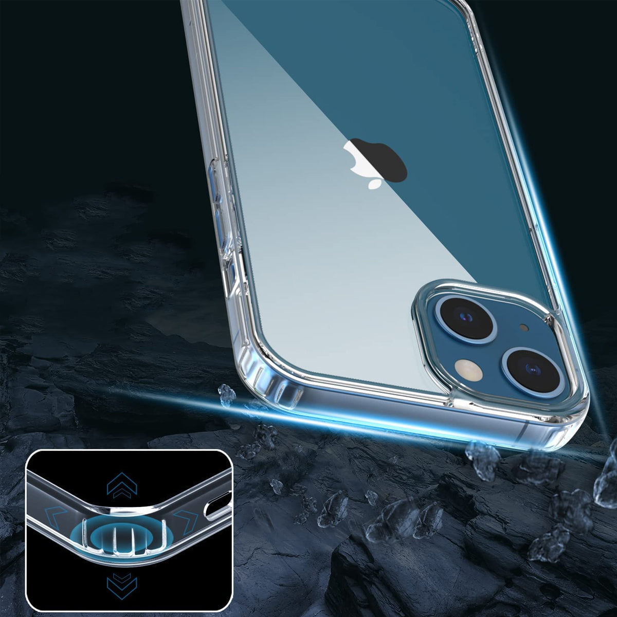 iPhone 14 Plus Stöttåligt Skal Rvelon - Transparent