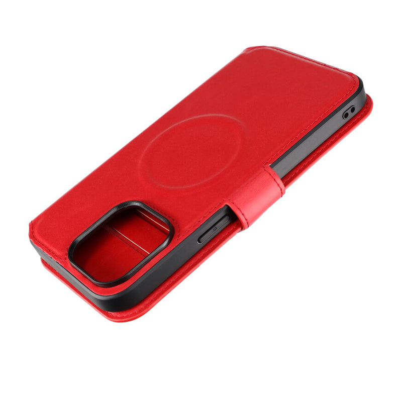 iPhone 15 Pro Max Plånboksfodral med Magsafe Rvelon - Röd