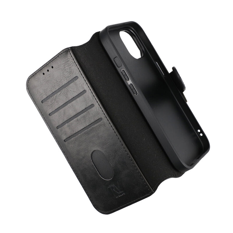 iPhone 15 Plånboksfodral Magnet Rvelon - Svart