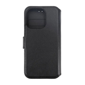 iPhone 15 Pro Max Plånboksfodral Läder Rvelon - Svart