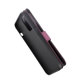 Plånboksfodral Läder Rvelon till iPhone 15 Pro Max - Lila