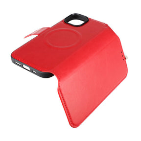 iPhone 15 Plånboksfodral med Magsafe Rvelon - Röd