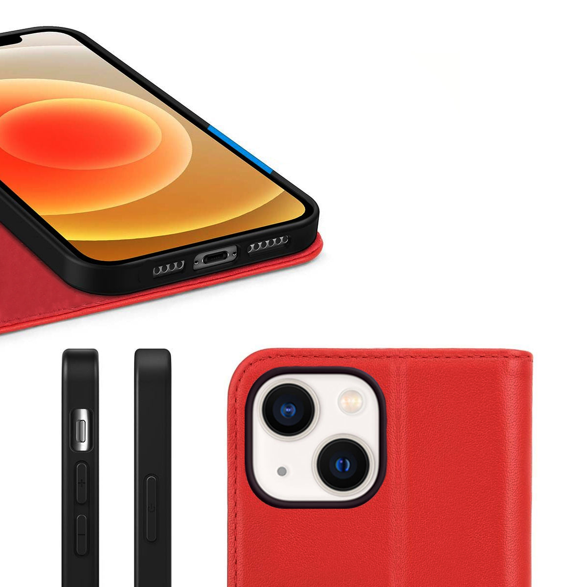 iPhone 13 Plånboksfodral Låder Rvelon - Råd