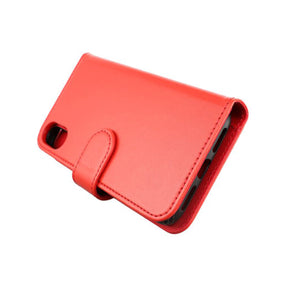 iPhone X/XS Plånboksfodral Magnet Rvelon - Röd
