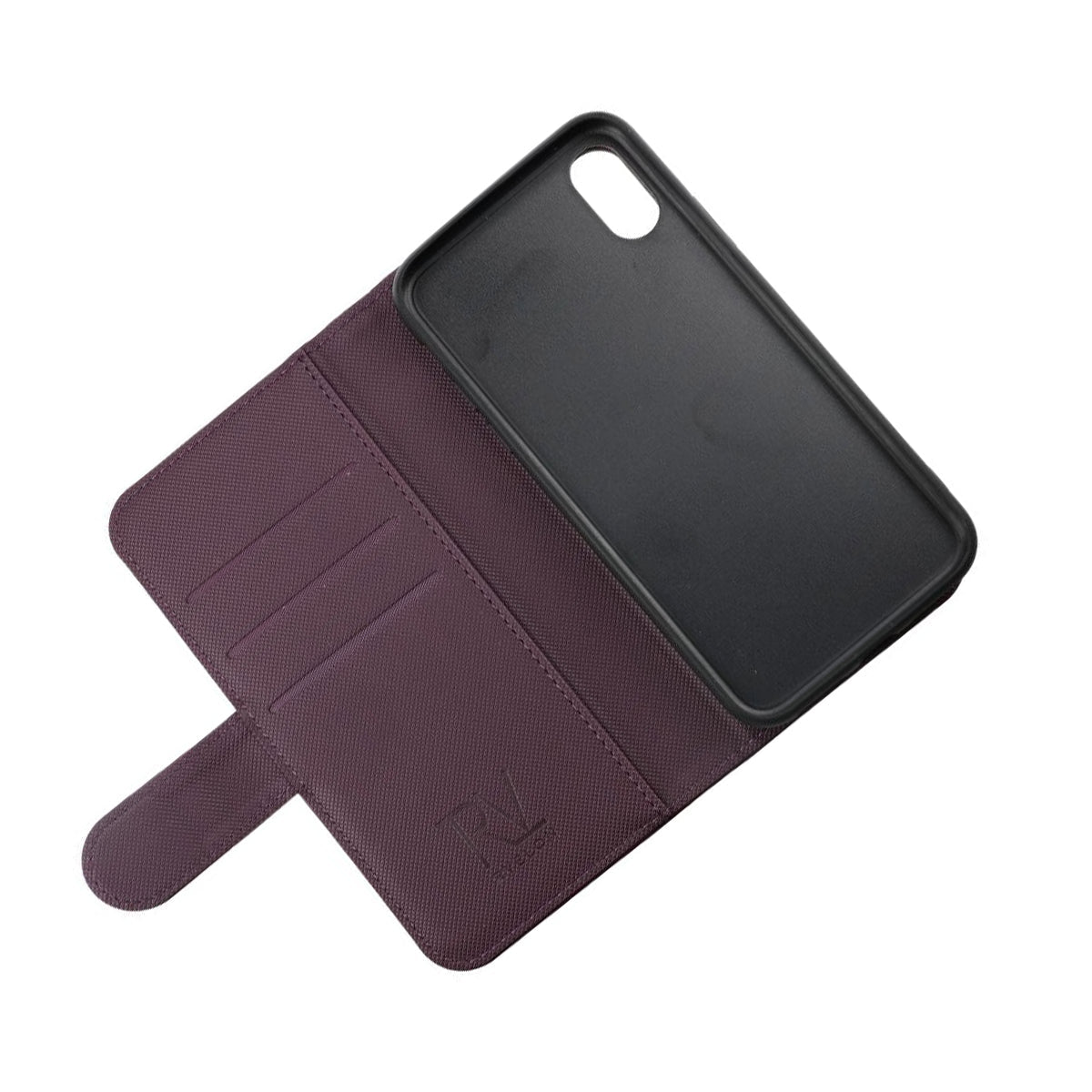 iPhone X/XS Plånboksfodral Magnet Rvelon - Mörklila
