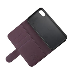 iPhone X/XS Plånboksfodral Magnet Rvelon - Mörklila