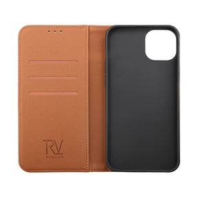 iPhone 14 Pro Max Plånboksfodral Extra Kortfack Rvelon - Brun