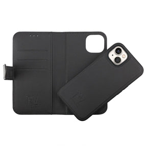 iPhone 14 Plus Plånboksfodral Magnet Rvelon - Svart