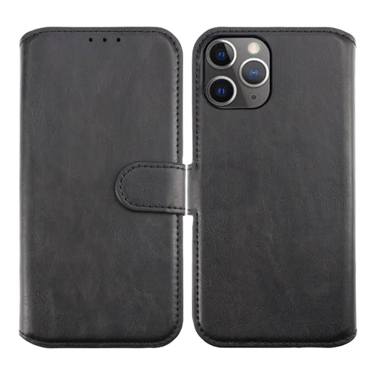 iPhone 12/12 Pro Plånboksfodral Magnet Rvelon - Svart