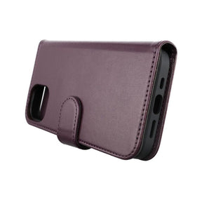 iPhone 13 Plånboksfodral Magnet Rvelon - Mörklila
