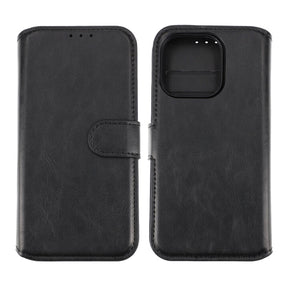 iPhone 15 Pro Plånboksfodral Magnet Rvelon - Svart