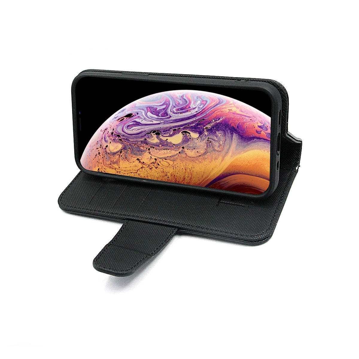 iPhone 11 Pro Max Plånboksfodral Extra Kortfack Rvelon - Svart