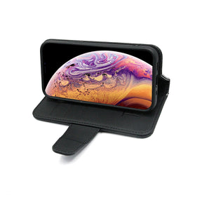 iPhone 11 Pro Max Plånboksfodral Extra Kortfack Rvelon - Svart
