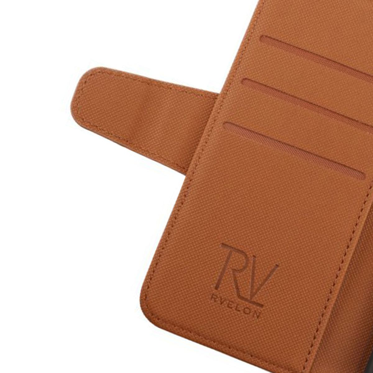 iPhone 12/12 Pro Plånboksfodral Extra Kortfack Rvelon - Guldbrun