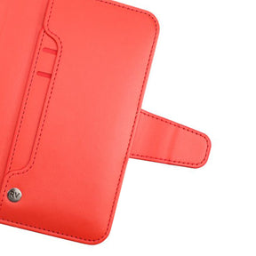 iPhone 13 Pro Max Plånboksfodral Extra Kortfack Rvelon - Röd