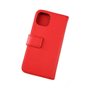 iPhone 11 Plånboksfodral Läder Rvelon - Röd