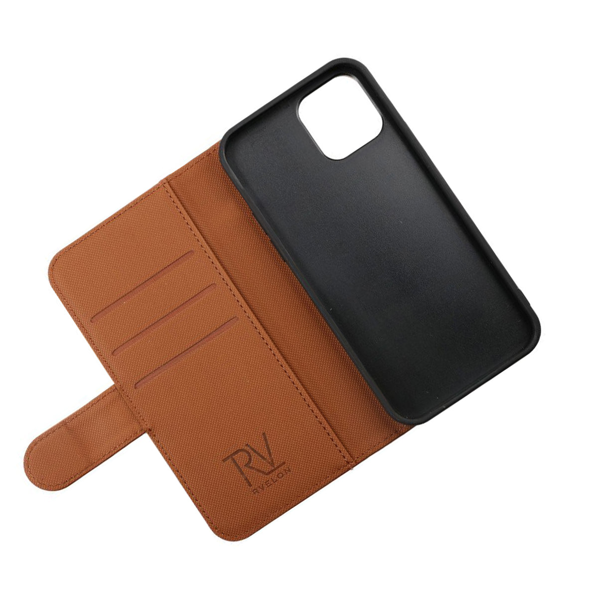 iPhone 13 Plånboksfodral Magnet Rvelon - Guldbrun