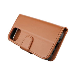 iPhone 13 Mini Plånboksfodral Extra Kortfack Rvelon - Guldbrun