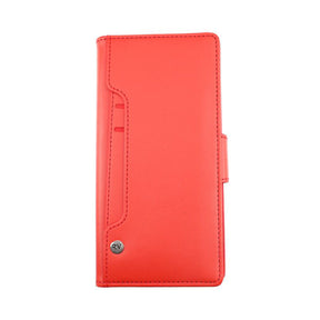 Samsung Galaxy S22 Ultra Plånboksfodral med Extra Kortfack Rvelon - Röd