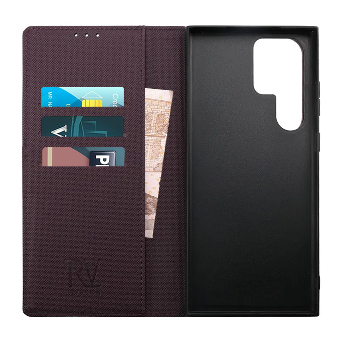 Samsung Galaxy S23 Ultra Plånboksfodral Magnet Rvelon - Lila