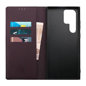 Samsung Galaxy S23 Ultra Plånboksfodral Magnet Rvelon - Lila