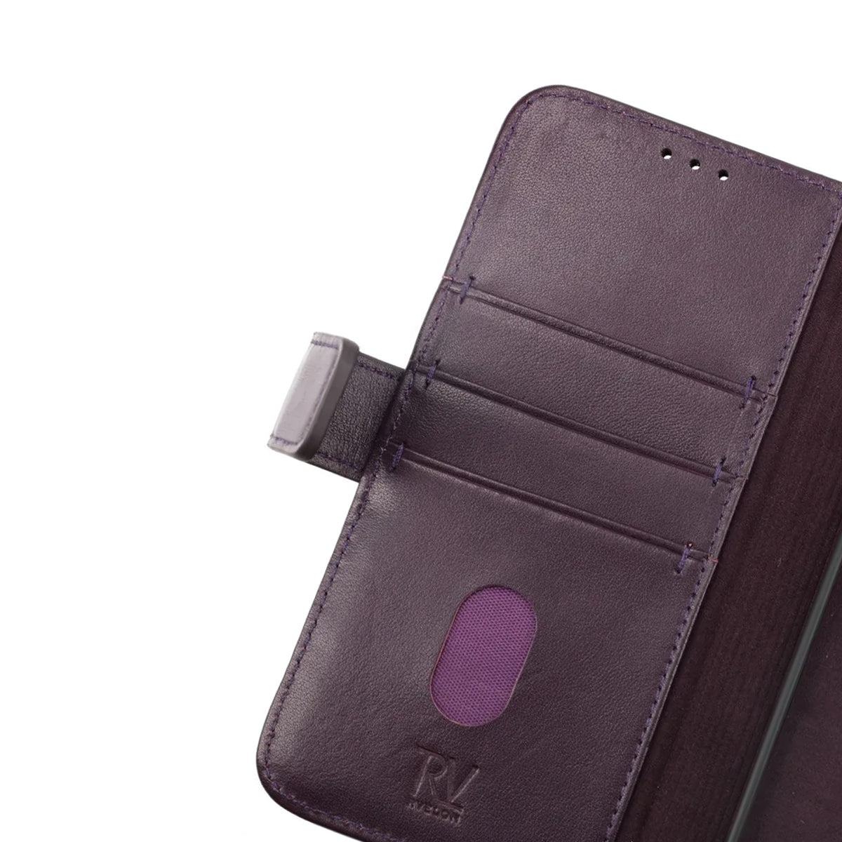 iPhone 14 Plånboksfodral Läder Rvelon - Lila
