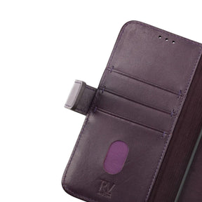 iPhone 14 Plånboksfodral Läder Rvelon - Lila