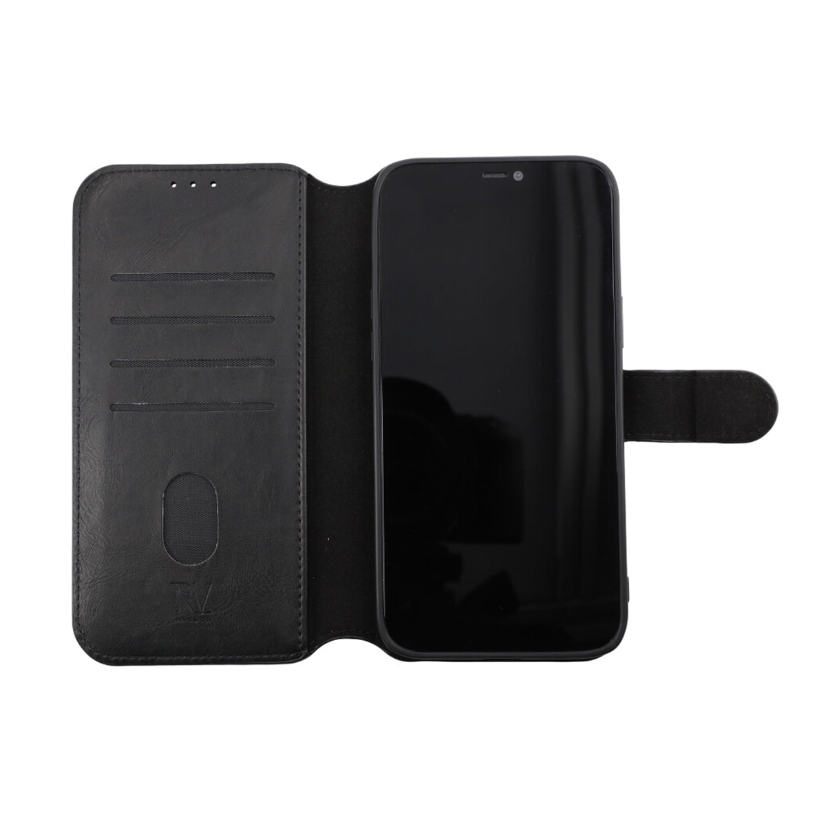 iPhone 12 Pro Max Plånboksfodral Magnet Rvelon - Svart