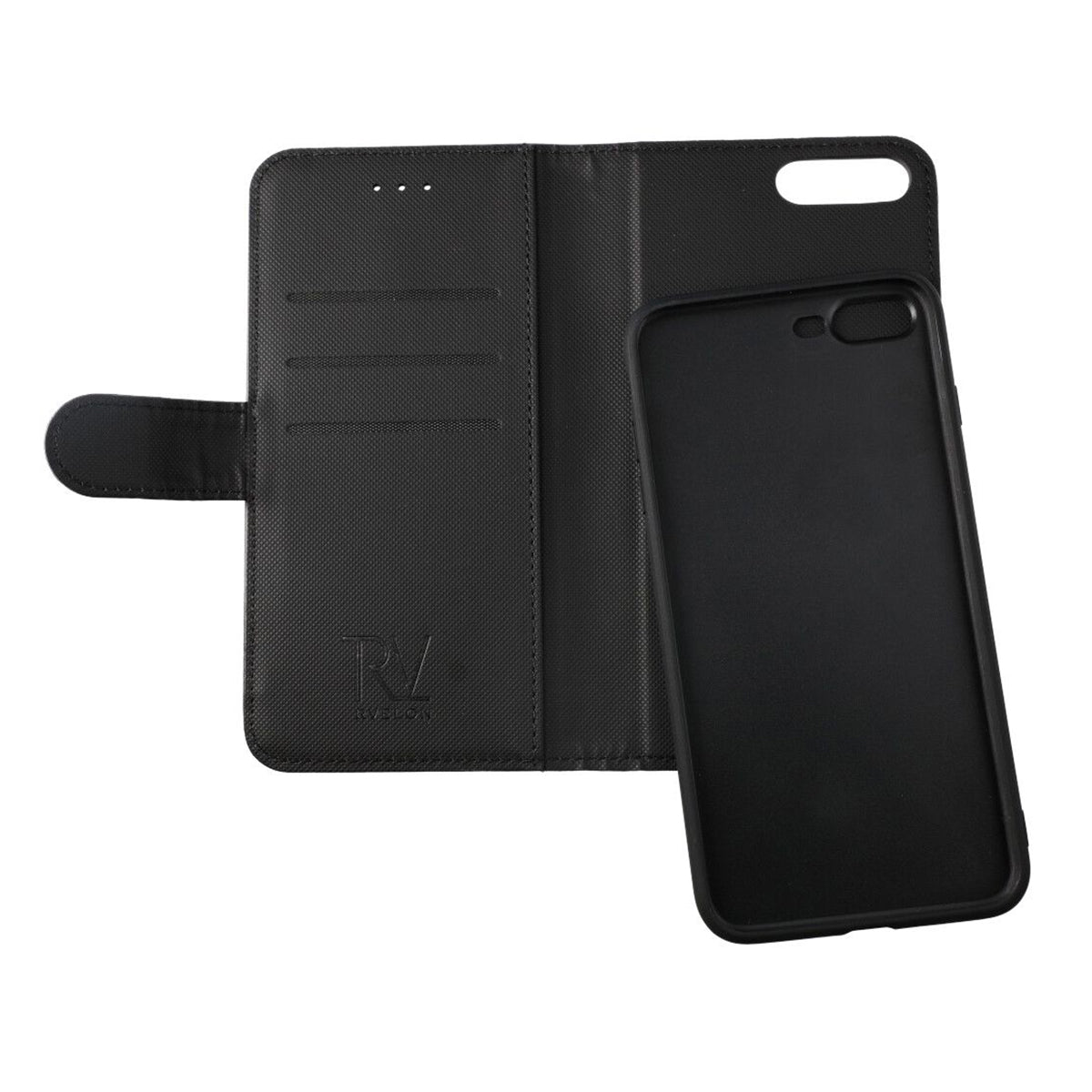 iPhone 7/8 Plus Plånboksfodral Magnet Rvelon - Svart