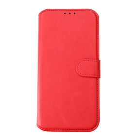 iPhone 15 Pro Max Plånboksfodral Magnet Rvelon - Röd