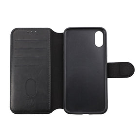 iPhone X/XS Plånboksfodral Extra Kortfack Rvelon - Svart