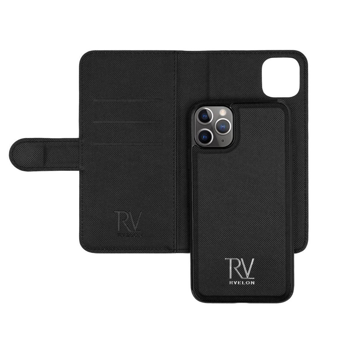 iPhone 11 Pro Max Plånboksfodral Magnet Rvelon - Svart