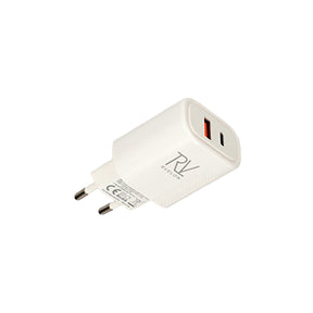 Rvelon Snabbladdare USB-A & USB-C 20W