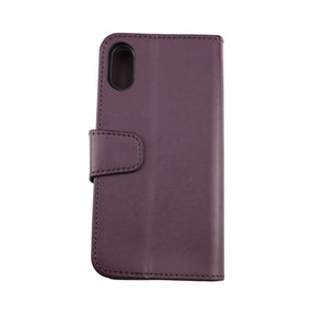 iPhone X/XS Plånboksfodral Extra Kortfack Rvelon - Mörklila