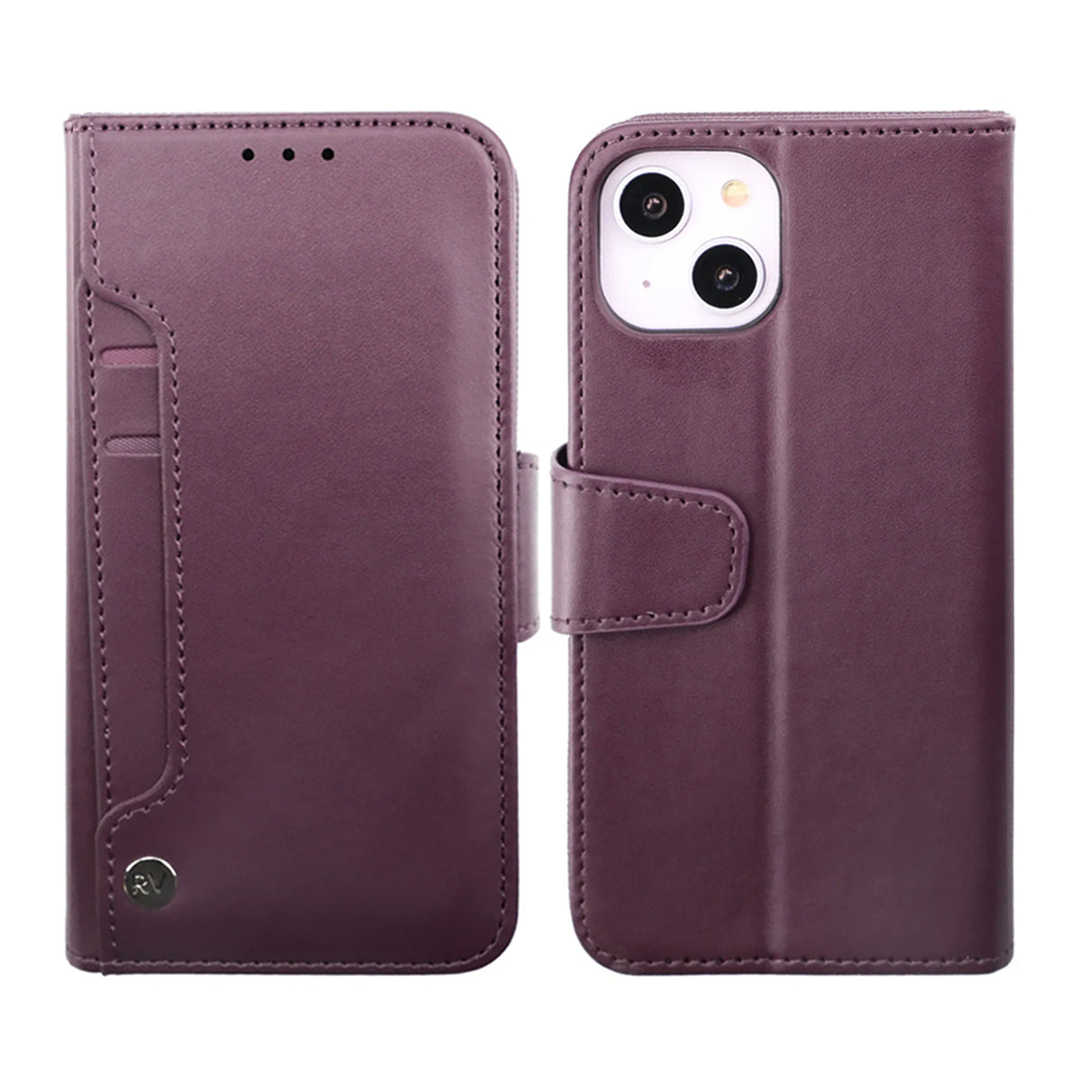 iPhone 14 Plånboksfodral Extra Kortfack Rvelon - Lila
