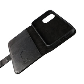 iPhone 12 Pro Max Plånboksfodral Läder Rvelon - Svart