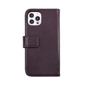 iPhone 14 Pro Plånboksfodral Läder Rvelon - Lila