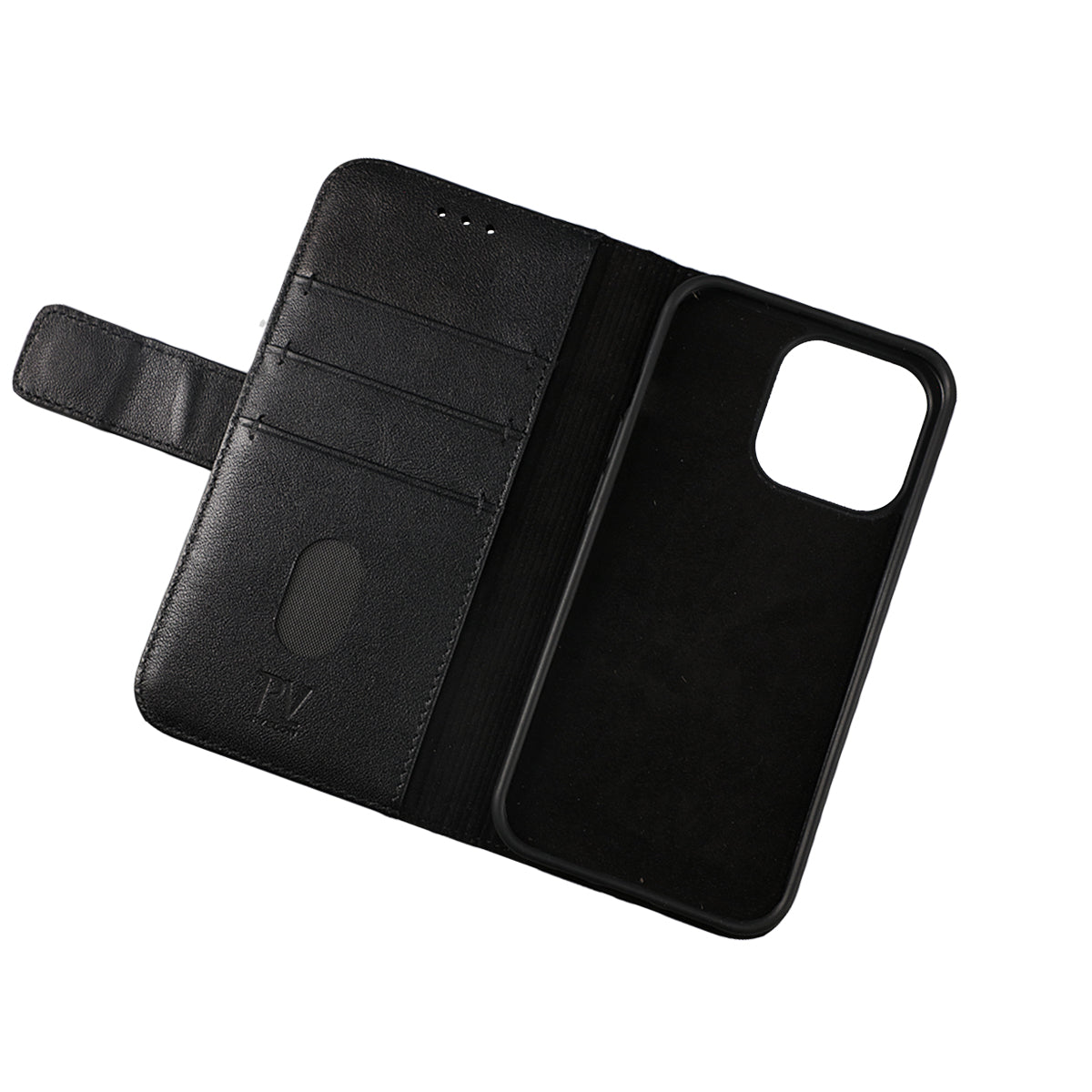 iPhone 11 Pro Plånboksfodral Läder Rvelon - Svart