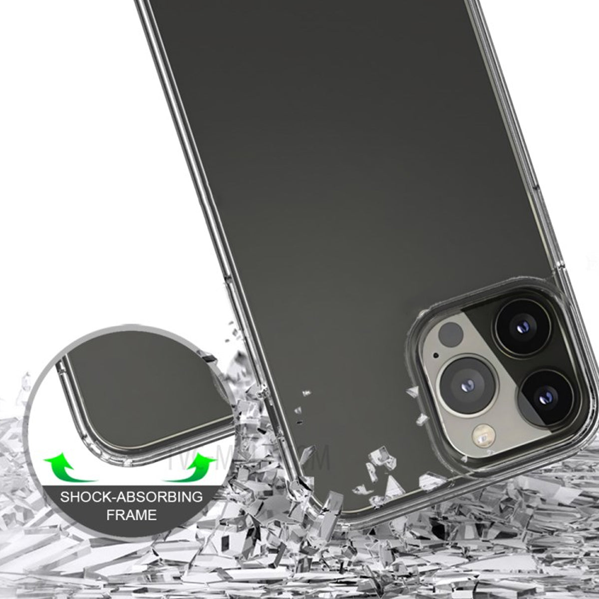 iPhone 12 Pro Max Stöttåligt Skal Rvelon - Transparent
