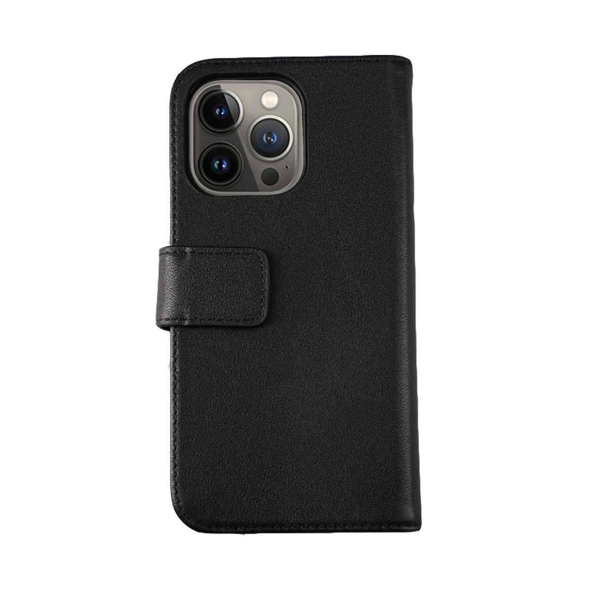 iPhone 13 Pro Max Plånboksfodral Läder Rvelon - Svart