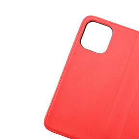 iPhone 14 Pro Plånboksfodral Läder Rvelon - Röd