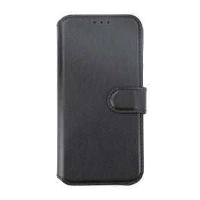 iPhone 15 Plus Plånboksfodral Läder Rvelon - Svart