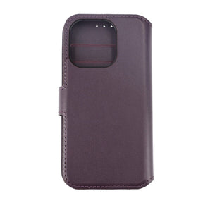 iPhone 15 Pro Plånboksfodral Läder Rvelon - Lila