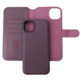 iPhone 15 Plus Plånboksfodral Magnet Rvelon - Lila