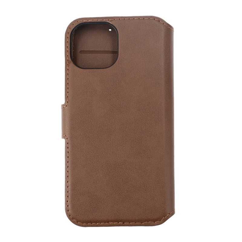 iPhone 15 Plånboksfodral Läder Rvelon - Brun
