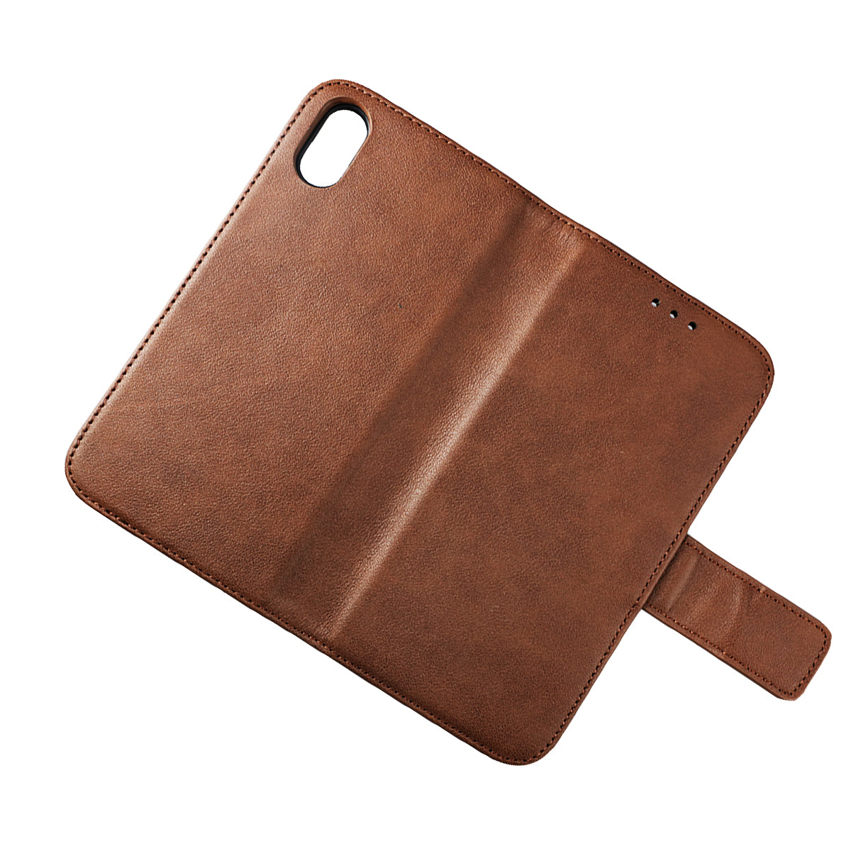 iPhone X/XS Plånboksfodral Låder Rvelon - Brun