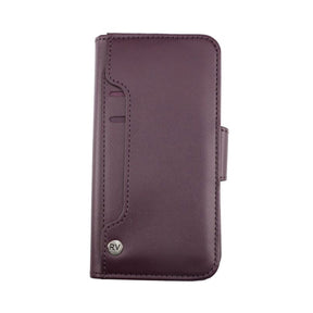 iPhone X/XS Plånboksfodral Extra Kortfack Rvelon - Mörklila